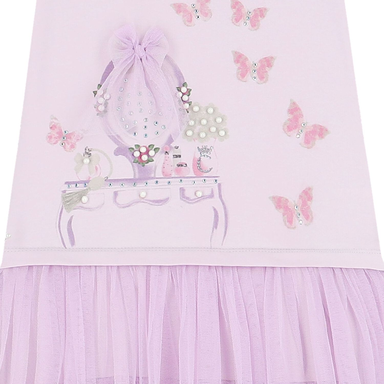 Girls Lilac Embellished Dress, 1, hi-res image number null