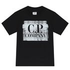 Boys Black Logo T-Shirt, 1, hi-res