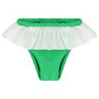 Girls Green Crinkle Bikini, 2, hi-res