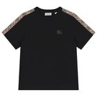 Black Logo Check T-Shirt, 1, hi-res