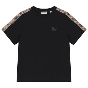 Black Logo Check T-Shirt