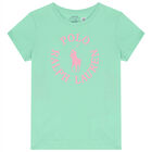 Girls Green Logo T-Shirt, 1, hi-res
