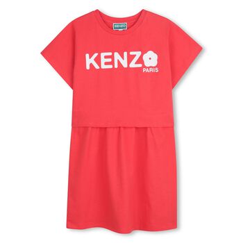 Girls Red Logo Dress