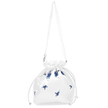 Girls Ivory Floral Satin Bag