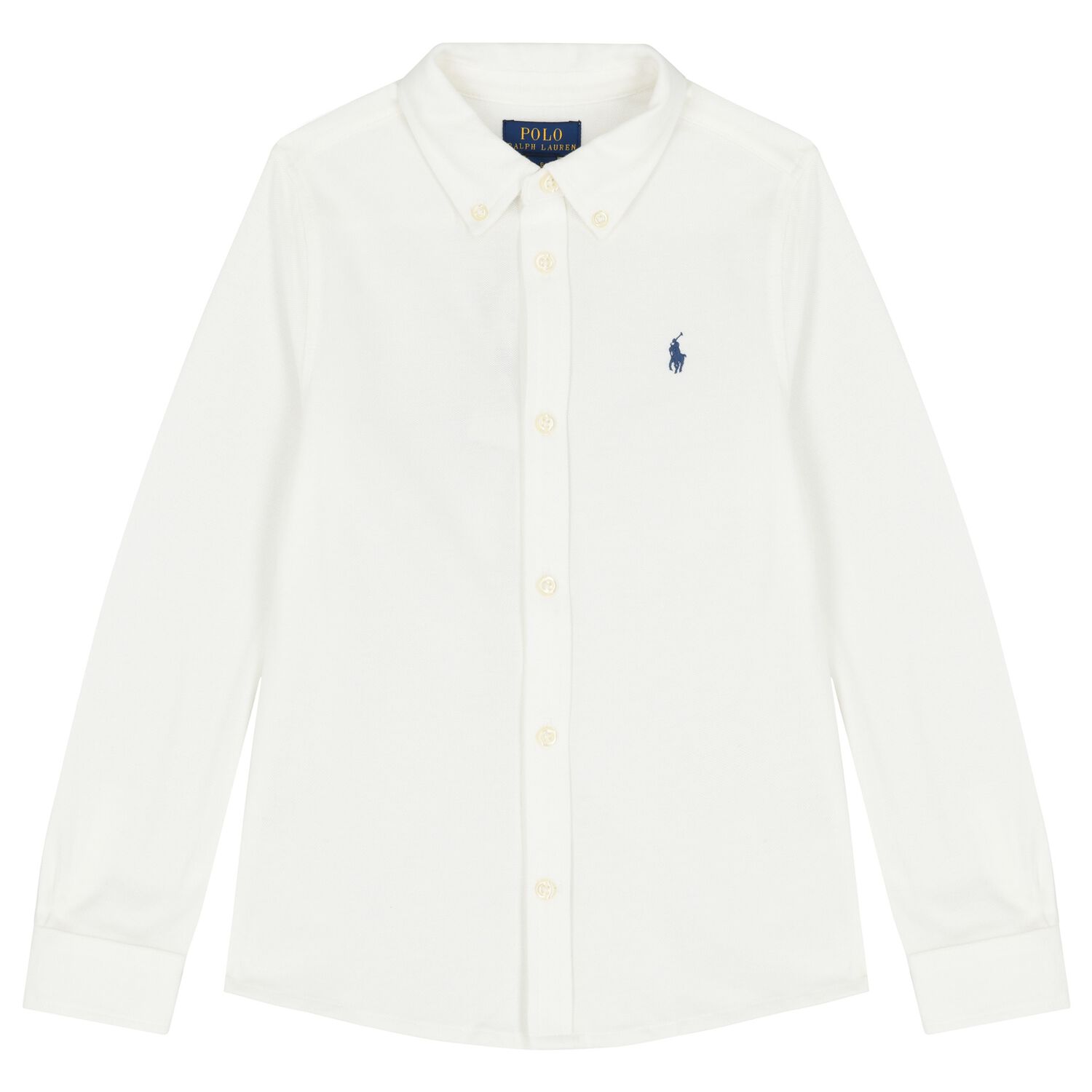 Boys White Logo Shirt, 1, hi-res