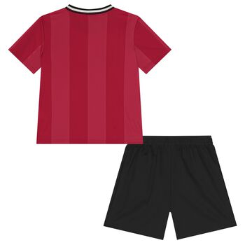 Boys Red & Black Jordan Logo Shorts Set