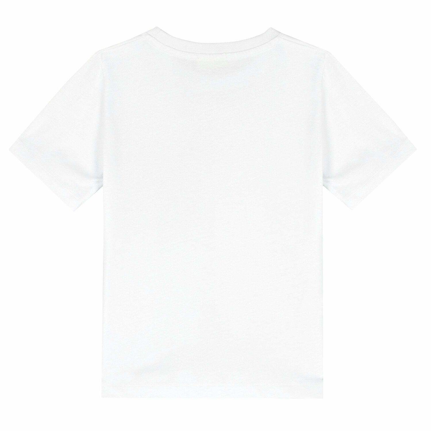 Boys White Cotton T-Shirt, 1, hi-res
