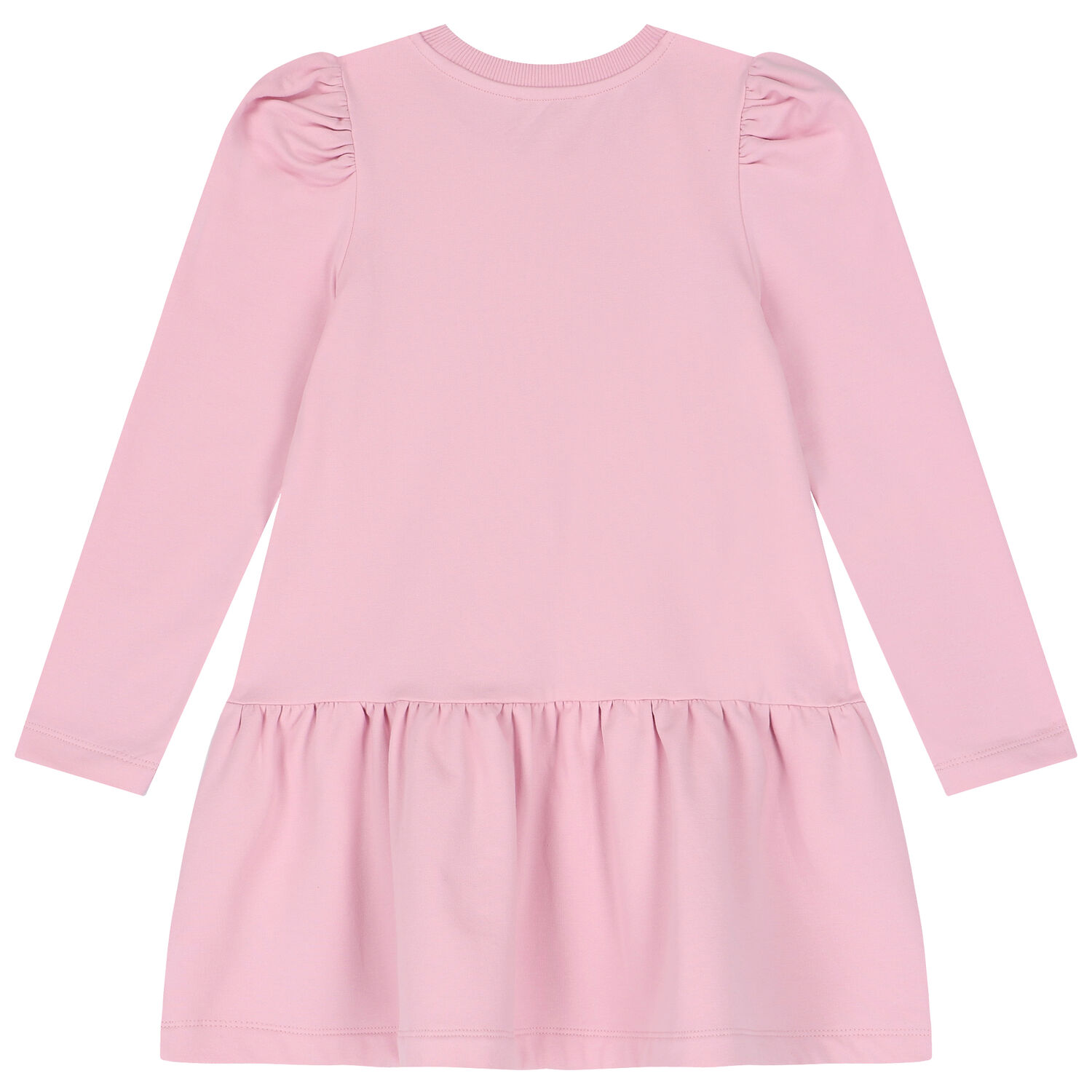 Girls Pink Teddy Bear Logo Dress, 1, hi-res