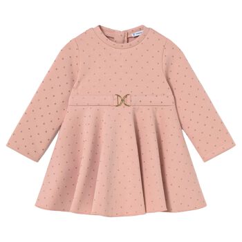 Younger Girls Pink & Gold Neoprene Dress