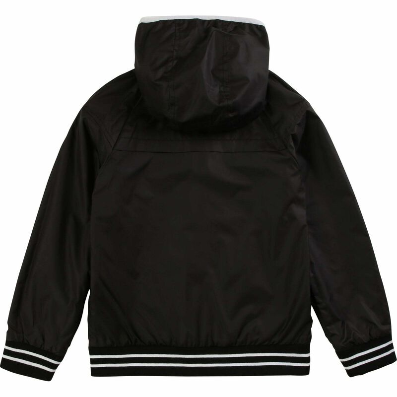 Boys Black & White Reversible Windbreaker Jacket, 1, hi-res image number null