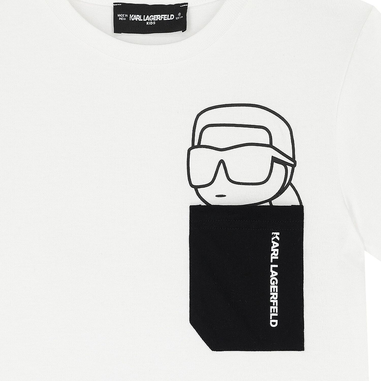 Boys White Logo T-Shirt, 1, hi-res image number null