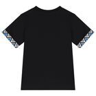 Boys Black Logo T-Shirt, 2, hi-res