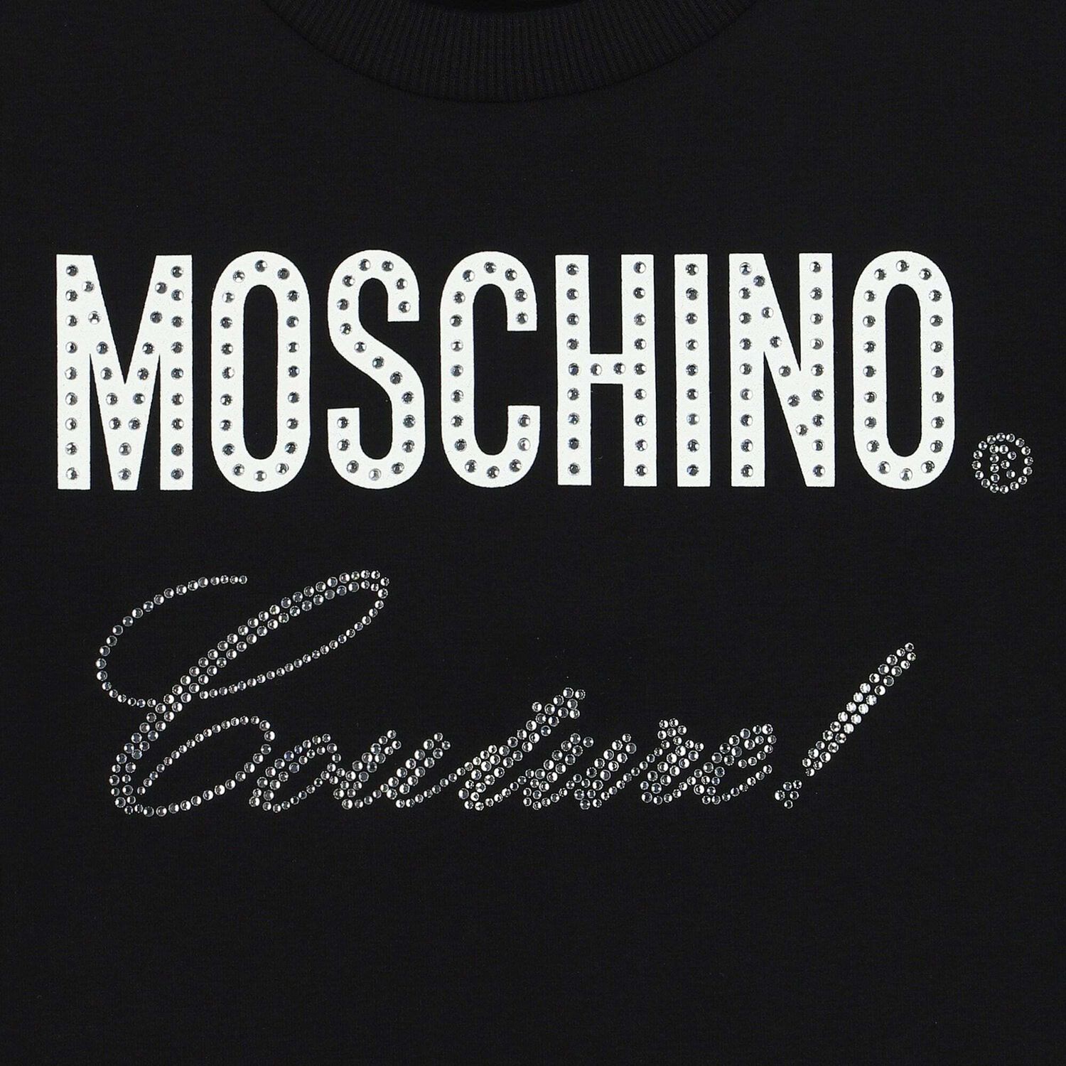 Black Logo Embellished T-Shirt, 1, hi-res