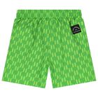 Boys Green Logo Swim Shorts, 1, hi-res