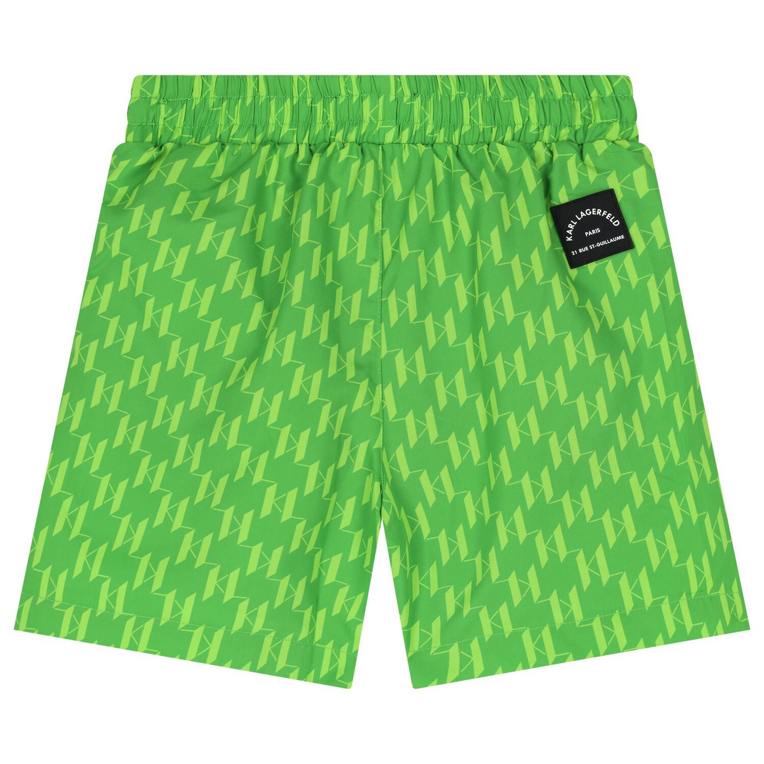 Boys Green Logo Swim Shorts, 1, hi-res