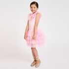 Girls Pink Tulle Dress, 1, hi-res