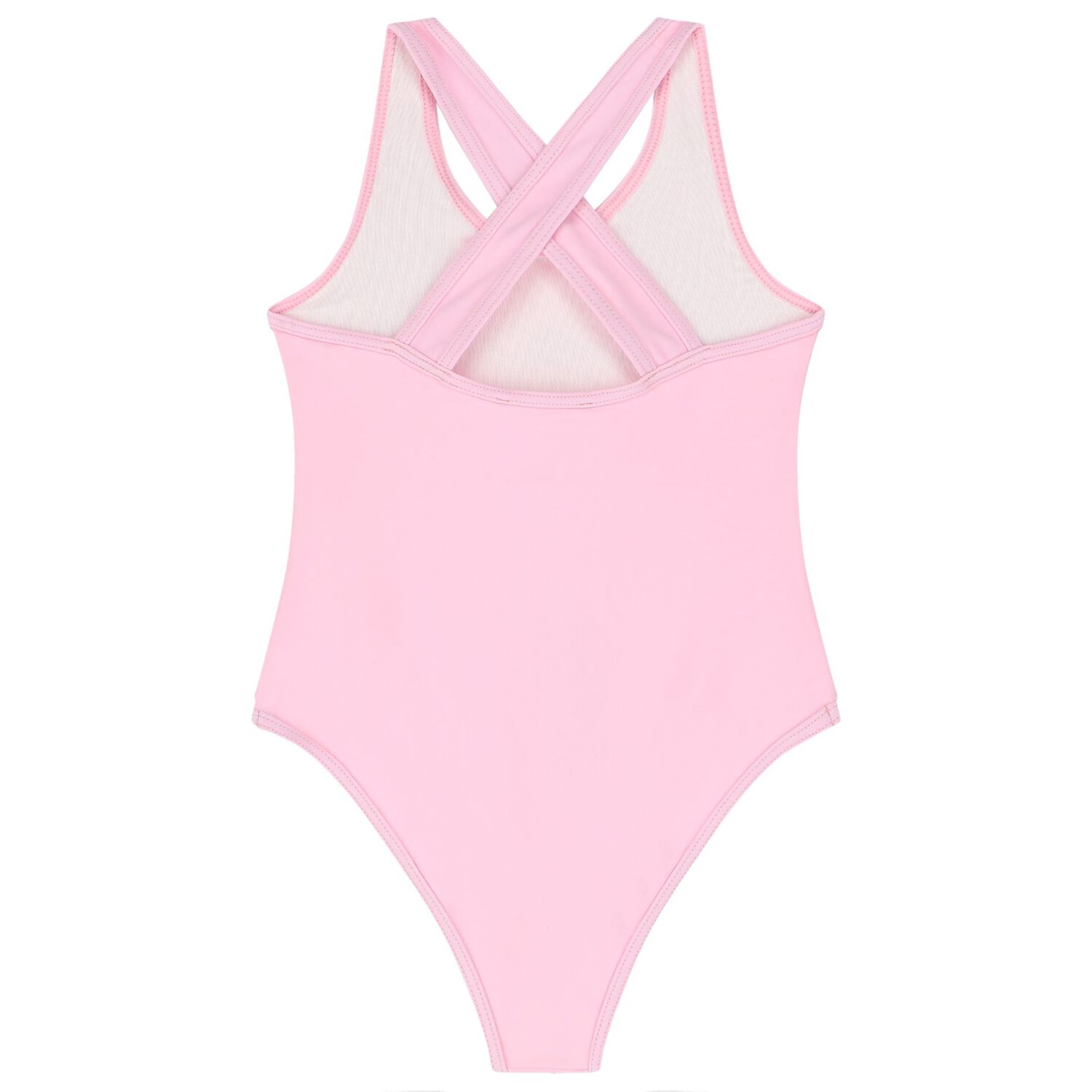 Girls Pink Logo Swimsuit, 1, hi-res