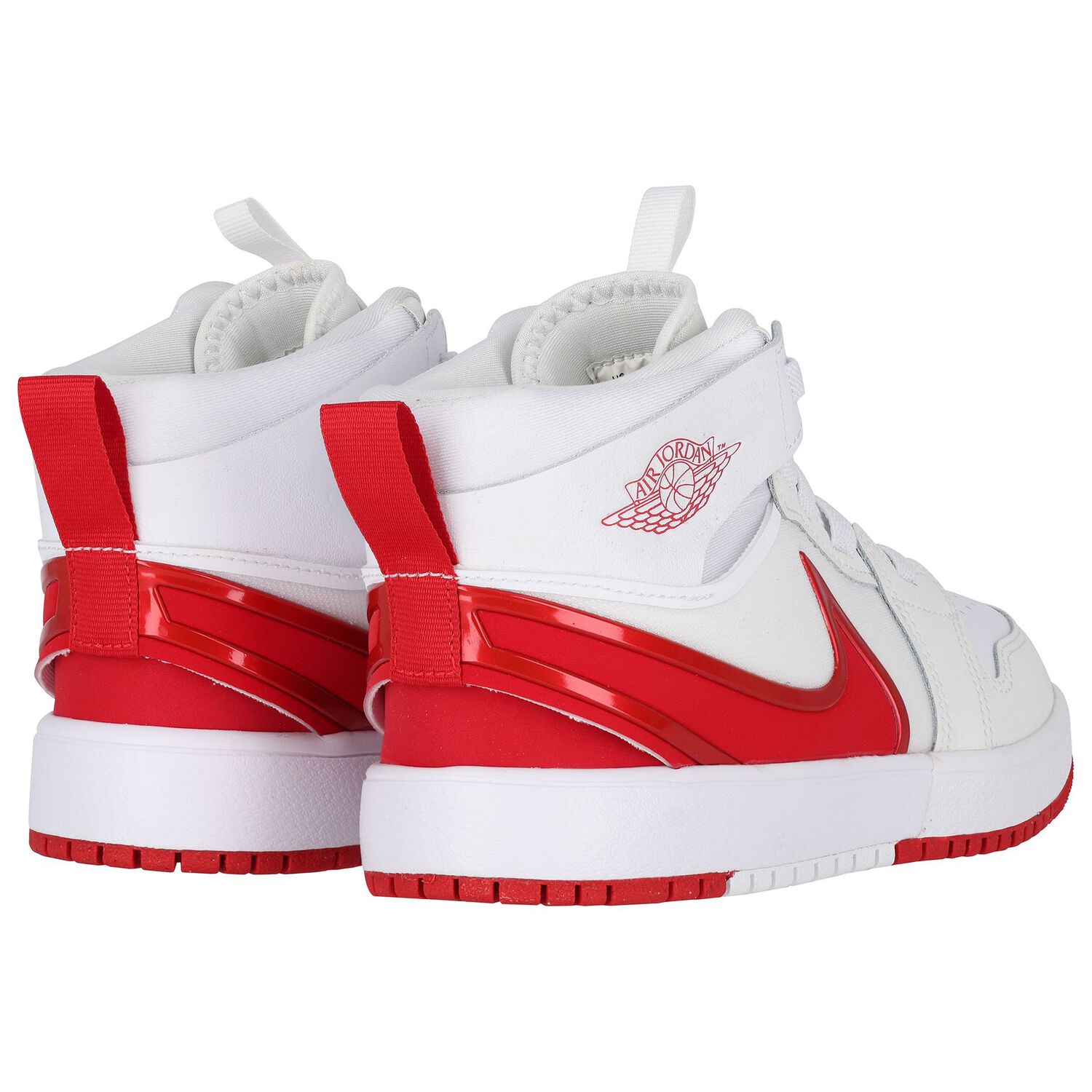 White & Red Jordan 1 Mid Easyon Trainers, 1, hi-res image number null