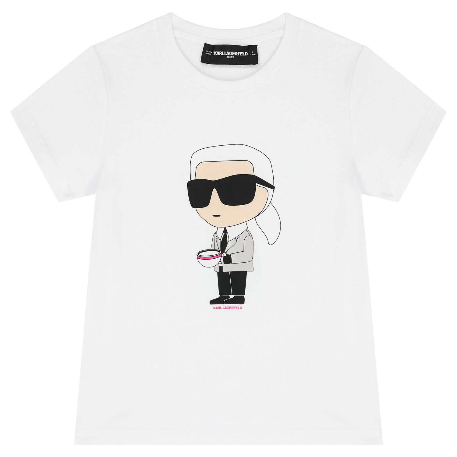 Girls White Ikonik Logo T-Shirt, 1, hi-res
