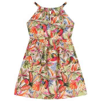 Girls Multi-Coloured Bird Dress