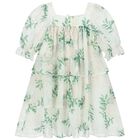 Girls Ivory Floral Chiffon Dress, 1, hi-res