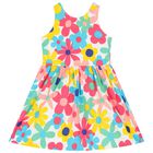 Girls White Floral Dress, 1, hi-res