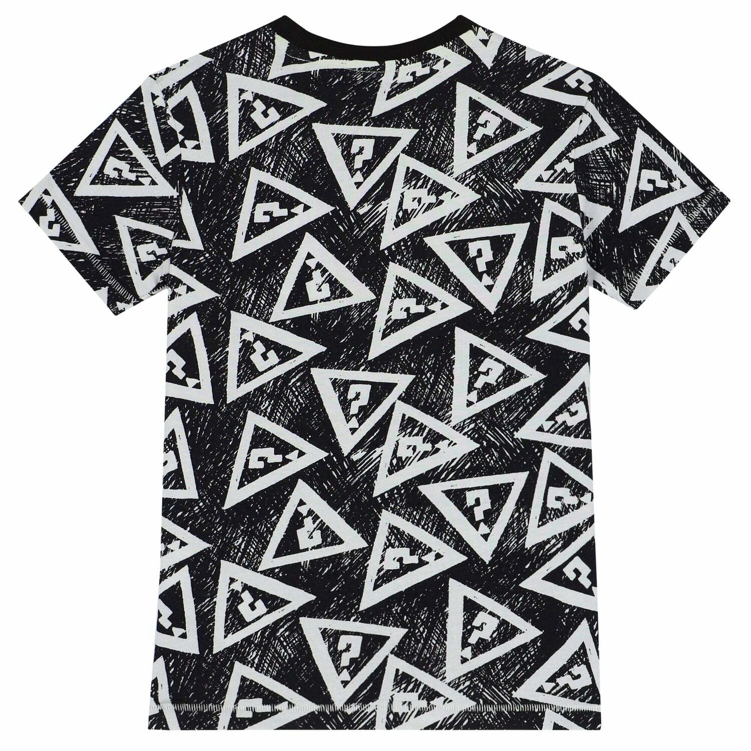 Boys Black & White Logo T-Shirt, 2, hi-res image number null