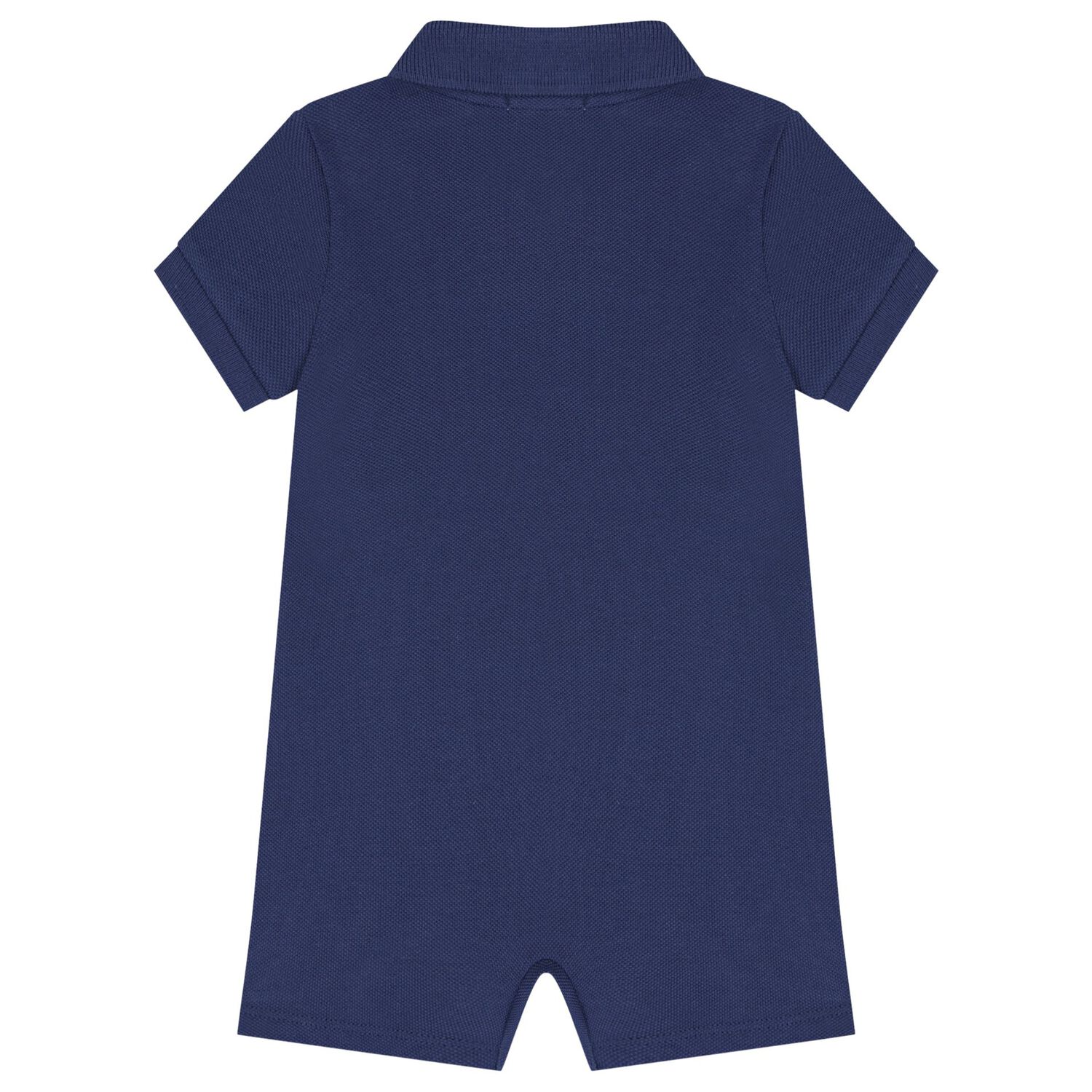 Baby Boys Blue Logo Romper, 1, hi-res