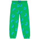 Boys Green Smiley Joggers, 1, hi-res