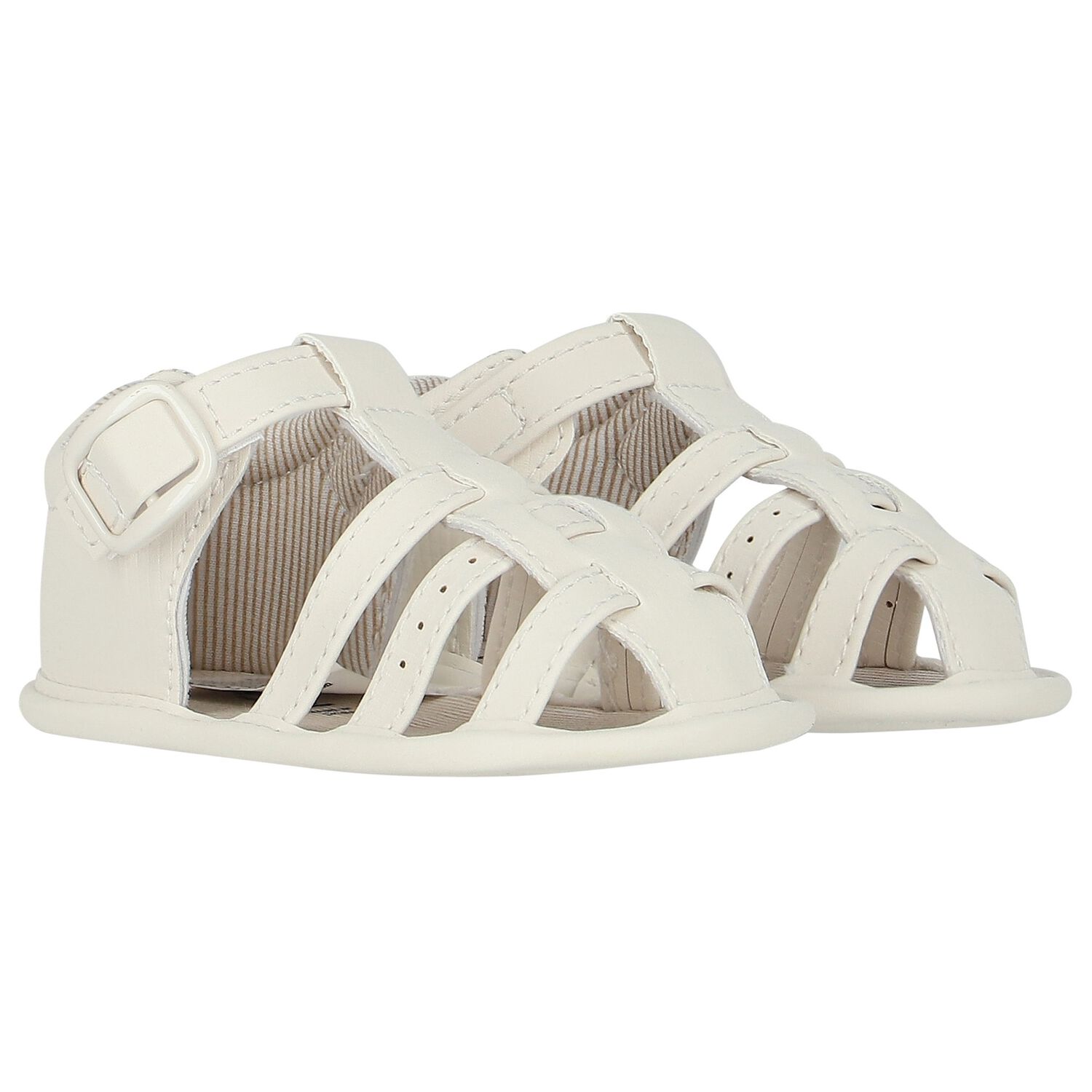 Baby Boys Ivory Sandals, 3, hi-res