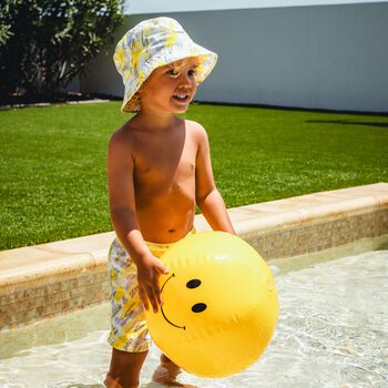 Boys Yellow & Grey Swim Shorts