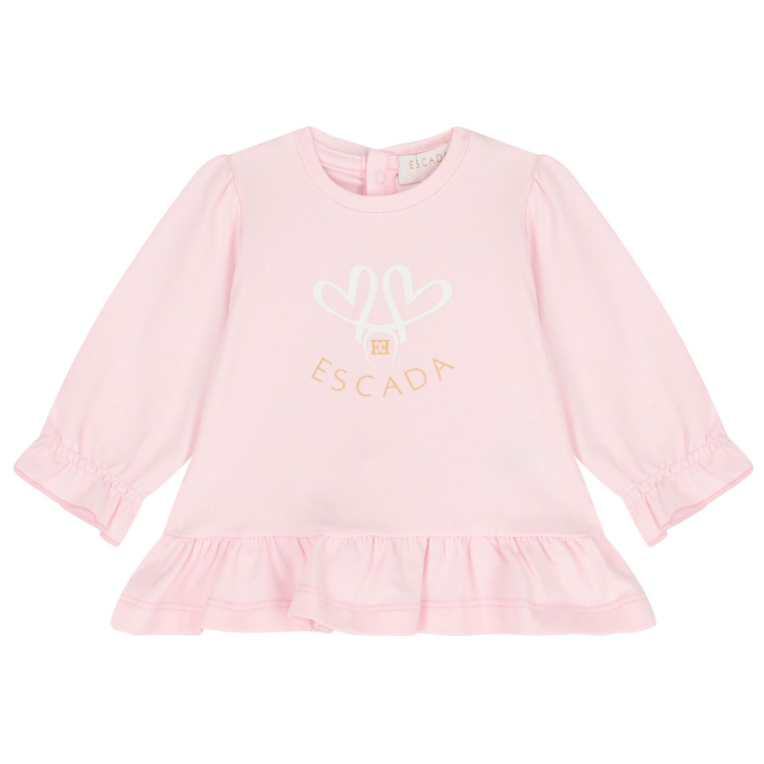 Baby Girls Pink Logo Trousers Set, 1, hi-res