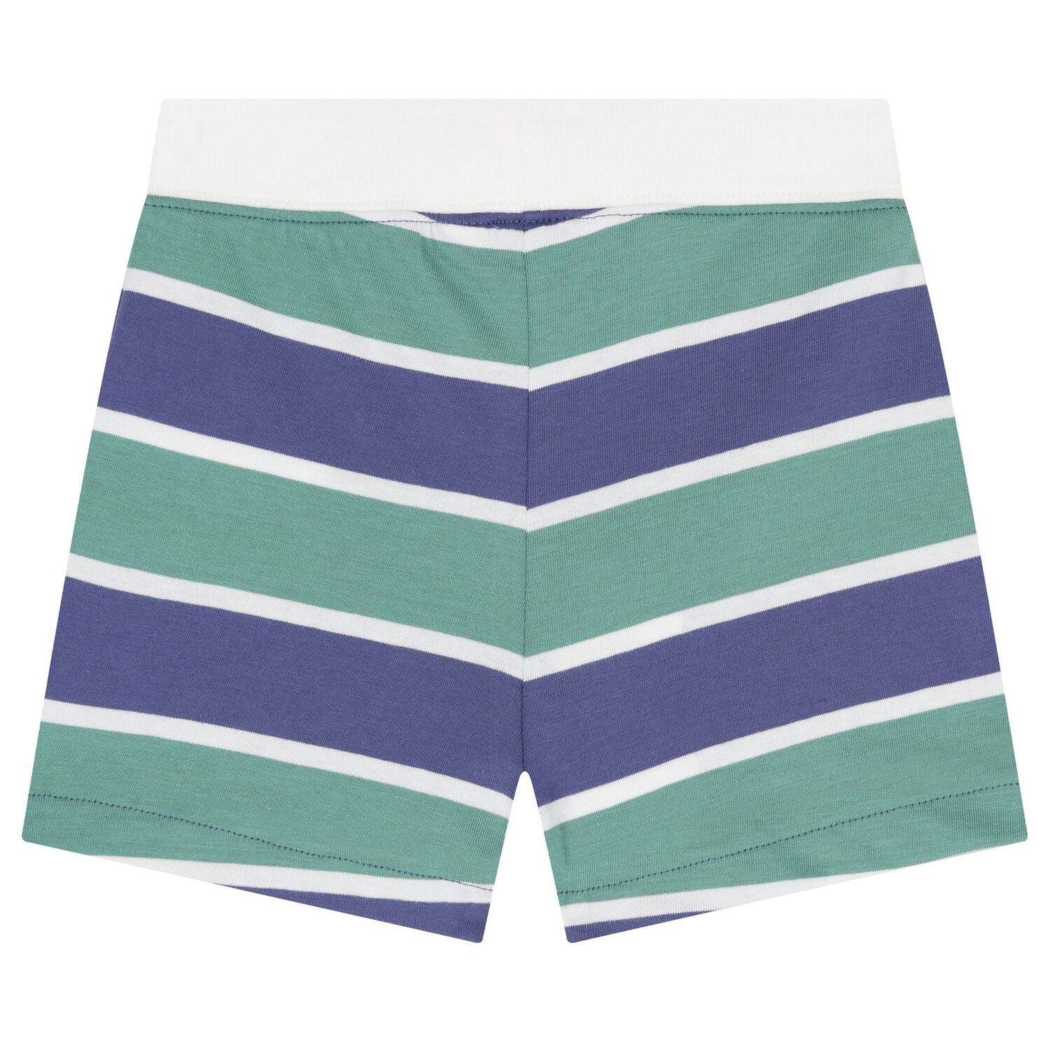 Baby Boys Blue & Green Polo Bear Shorts Set, 1, hi-res