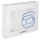 Boys White & Blue Ikonik Karl Shorts Set, 1, hi-res