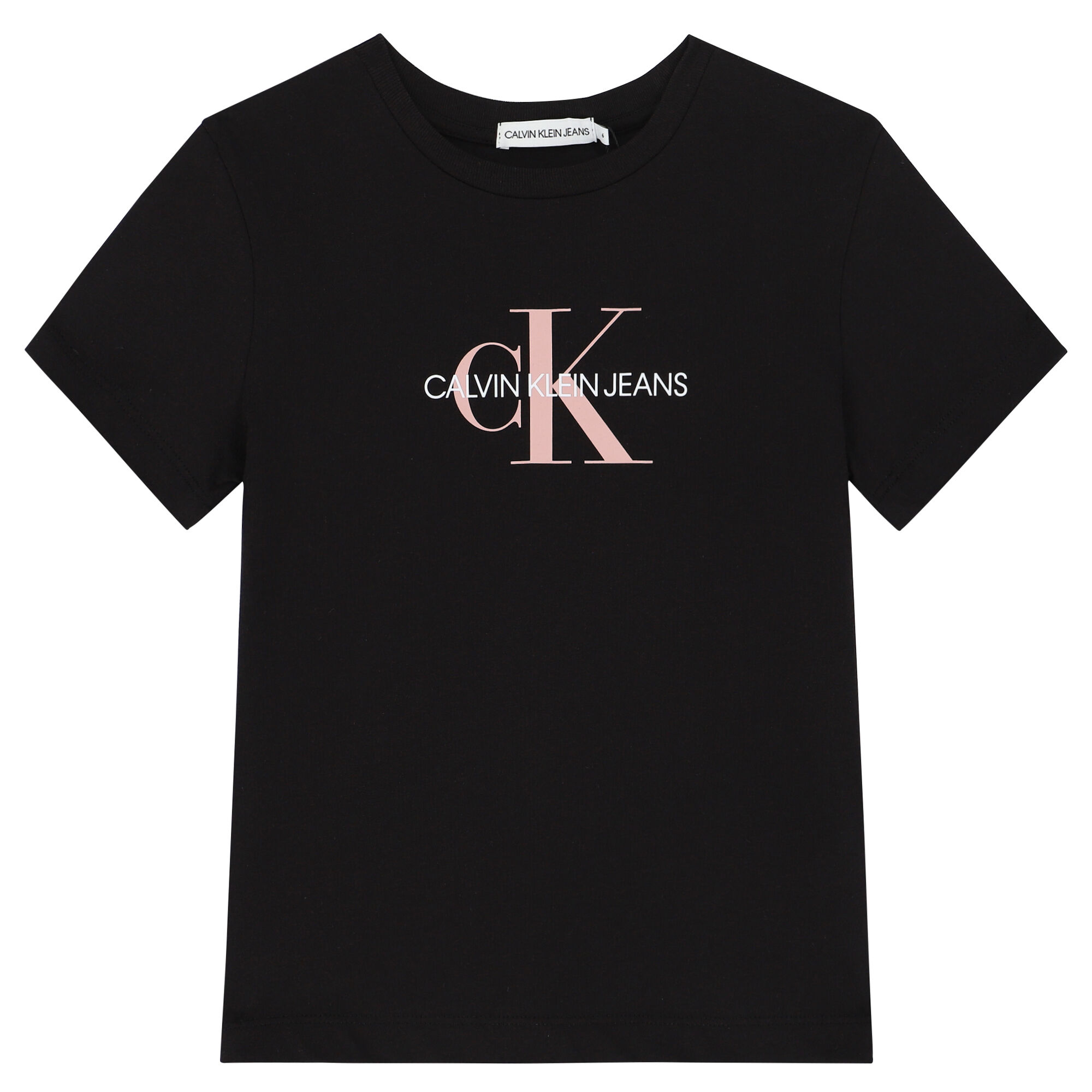 Calvin Klein Girls Black Logo T Shirt Junior Couture UK