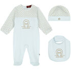 Blue & Gold Logo Babygrow Set, 2, hi-res
