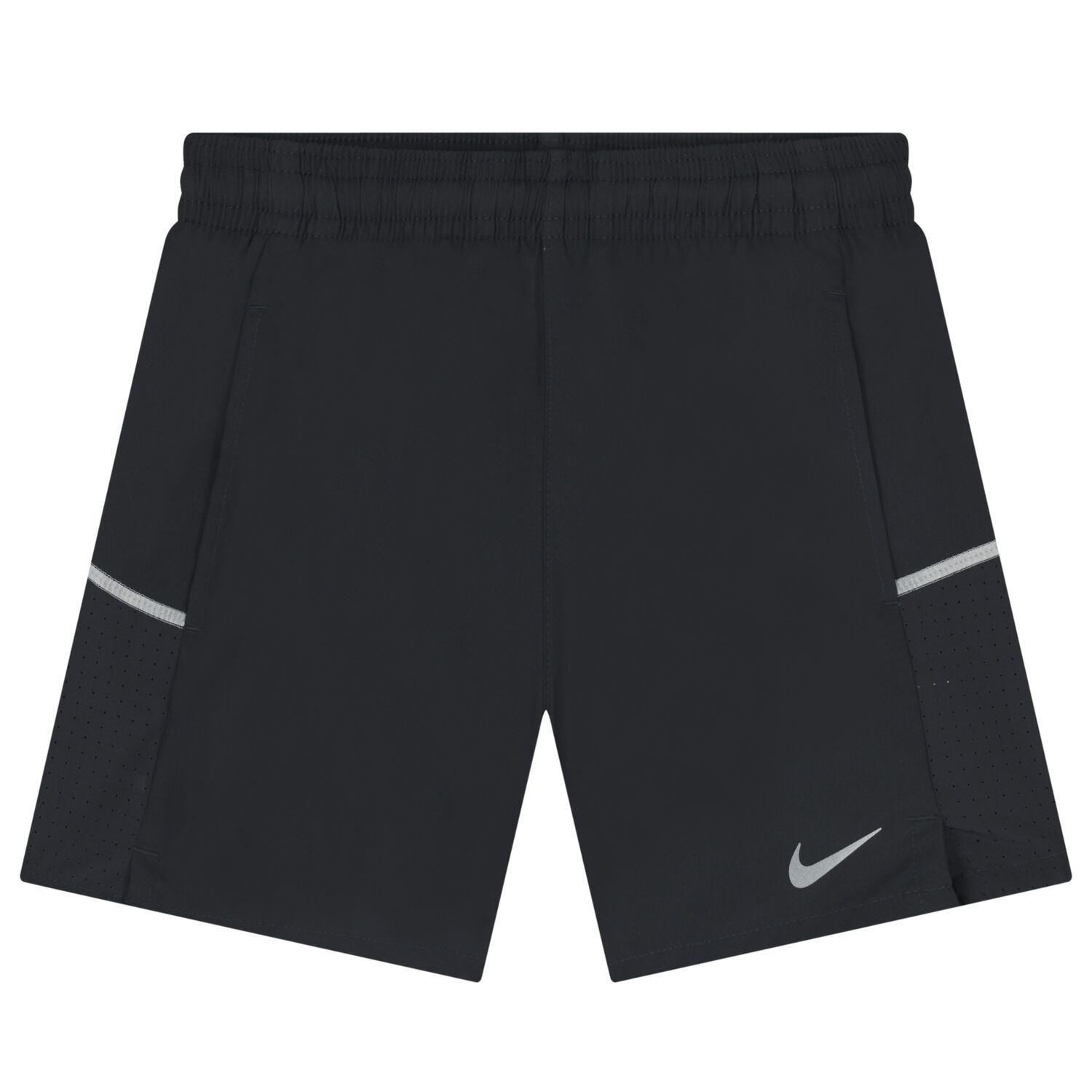Boys Black Miler Logo Dri-Fit Shorts, 1, hi-res