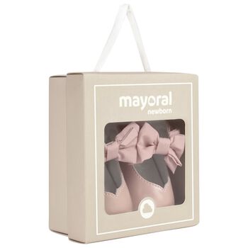 Baby Girls Pink Bow Pre Walker Shoes