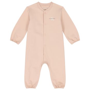 Baby Girls Pink Logo Romper