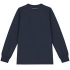 Boys Navy Logo Long Sleeve Top, 1, hi-res
