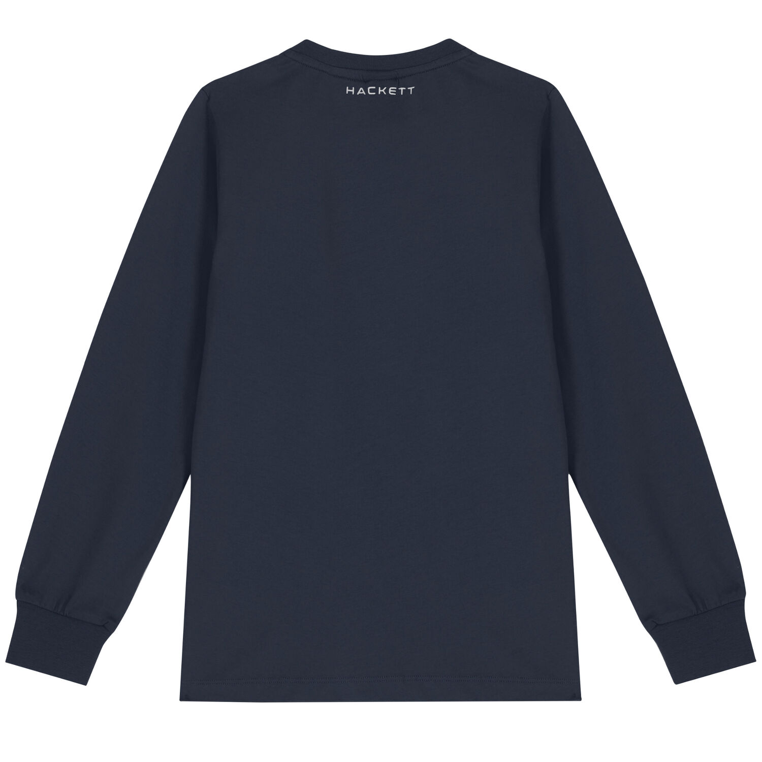 Boys Navy Logo Long Sleeve Top, 1, hi-res
