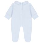 Baby Boys Blue Teddy Bear Babygrow, 2, hi-res