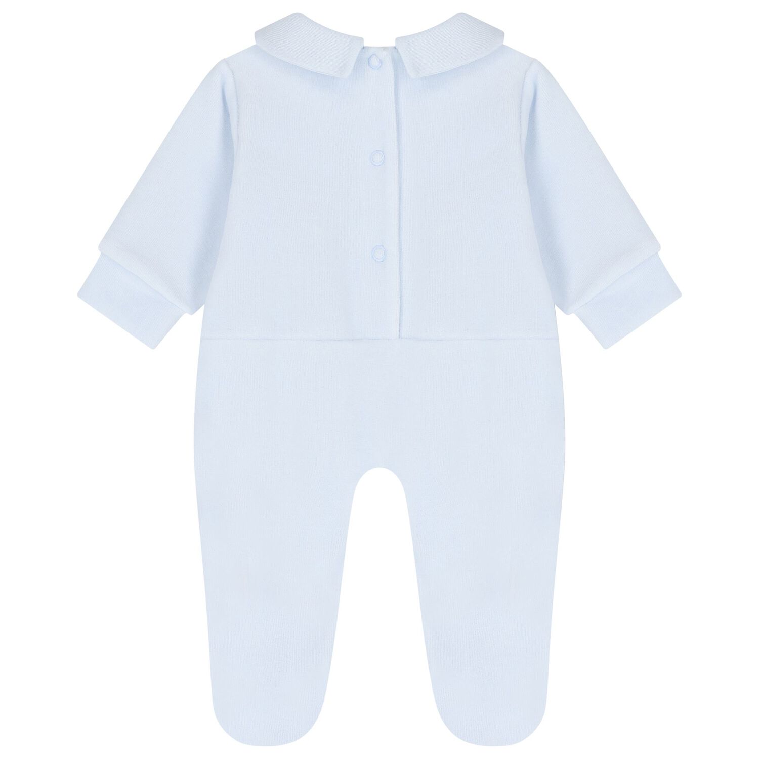 Baby Boys Blue Teddy Bear Babygrow, 2, hi-res