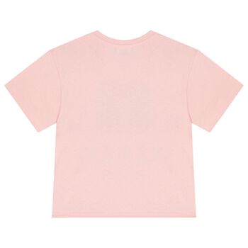 Girls Pink Boke Flower T-Shirt