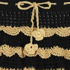 Girls Black & Gold Crochet Skirt, 1, hi-res