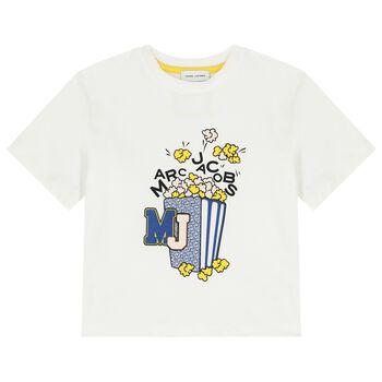 Boys Ivory Popcorn Logo T-Shirt