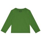 Boys Green Tiger Logo Long Sleeve Top, 1, hi-res