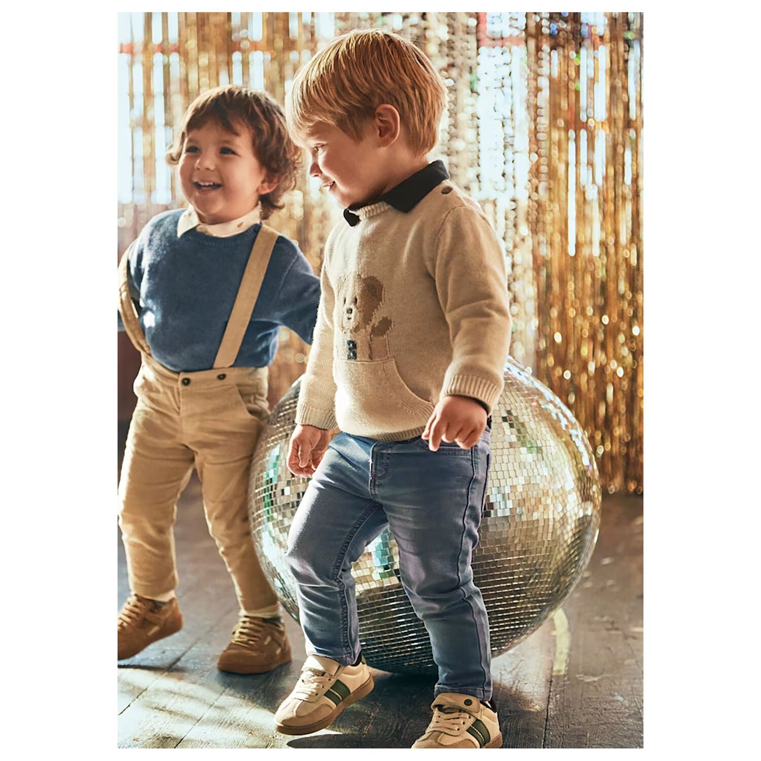 Younger Boys Blue Denim Jeans, 1, hi-res