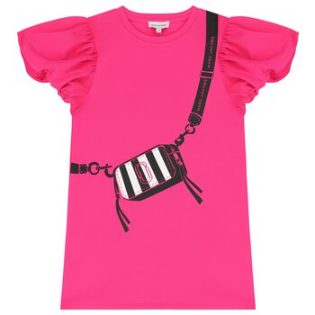 Girls Pink Logo Bag Dress