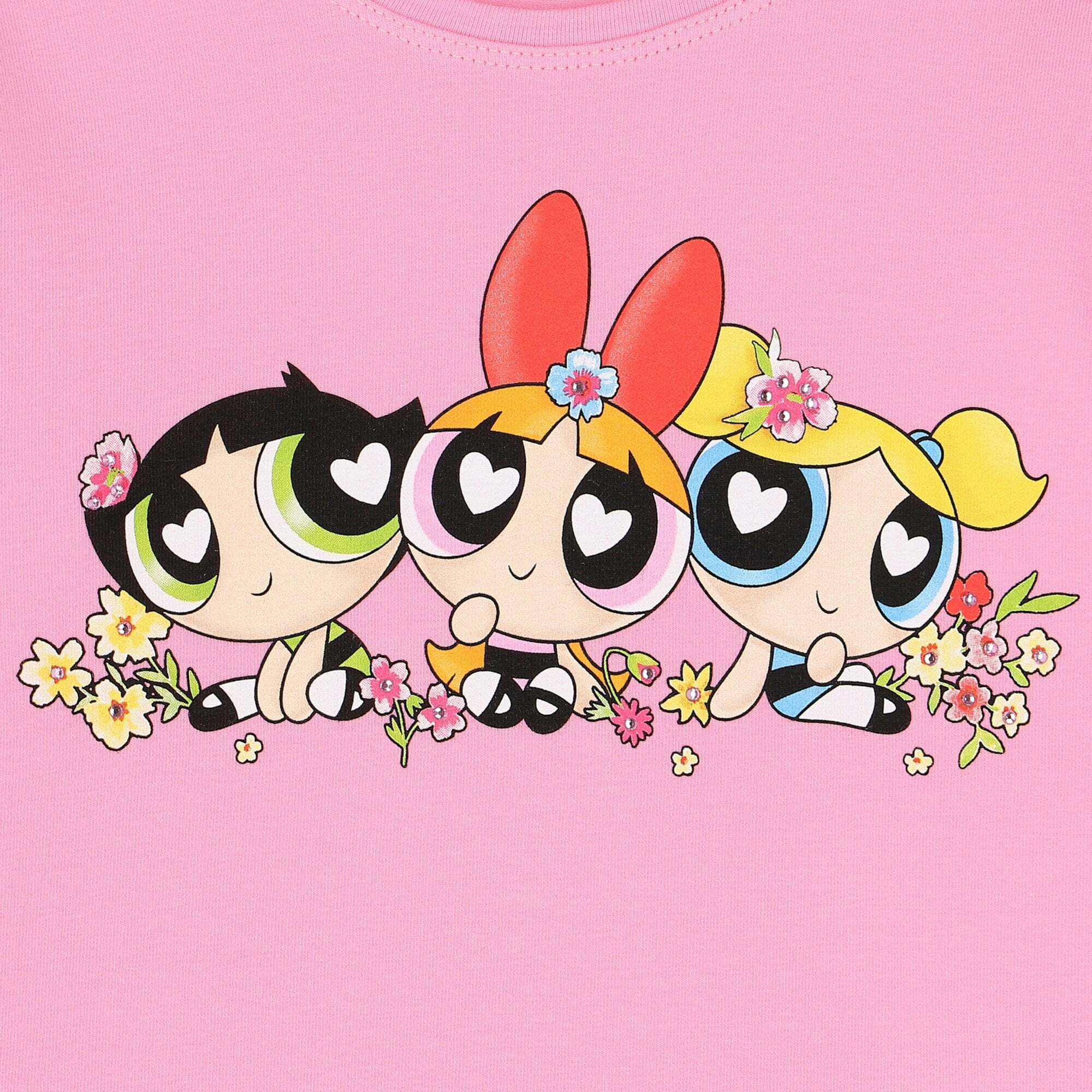 Monnalisa Girls Pink Powerpuff Girls Top Junior Couture UK
